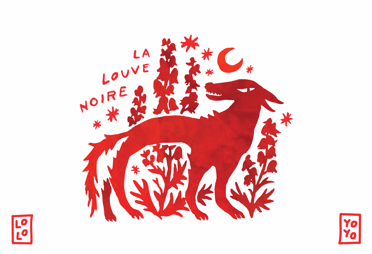 Étiquette Louve Noire